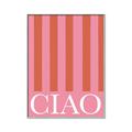 Picture of Ciao Stripes in Pink _GroupedProduct_Rectangle_Portrait_Canvas_Framed_