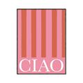 Picture of Ciao Stripes in Pink _GroupedProduct_Rectangle_Portrait_Canvas_Framed_