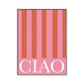 Picture of Ciao Stripes in Pink _GroupedProduct_Rectangle_Portrait_Canvas_Framed_