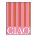 Picture of Ciao Stripes in Pink _GroupedProduct_Rectangle_Portrait_Canvas_Framed_