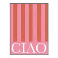 Picture of Ciao Stripes in Pink _GroupedProduct_Rectangle_Portrait_Canvas_Framed_