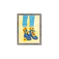 Picture of Sunflower Walk in Blue Shoes _GroupedProduct_Rectangle_Portrait_Framed_Matted_
