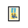 Picture of Sunflower Walk in Blue Shoes _GroupedProduct_Rectangle_Portrait_Framed_Matted_