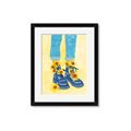 Picture of Sunflower Walk in Blue Shoes _GroupedProduct_Rectangle_Portrait_Framed_Matted_