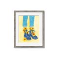 Picture of Sunflower Walk in Blue Shoes _GroupedProduct_Rectangle_Portrait_Framed_Matted_
