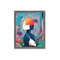 Picture of Luminous Blue Girl _GroupedProduct_Rectangle_Portrait_Framed_Matted_