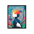 Picture of Luminous Blue Girl _GroupedProduct_Rectangle_Portrait_Framed_Matted_
