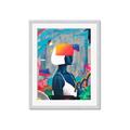 Picture of Luminous Blue Girl _GroupedProduct_Rectangle_Portrait_Framed_Matted_