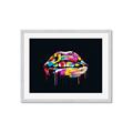 Picture of Graffiti Glow Lips _GroupedProduct_Rectangle_Landscape_Framed_Matted_