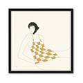 Picture of Lady in Squares _GroupedProduct_Square_Framed_Matted_