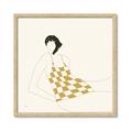 Picture of Lady in Squares _GroupedProduct_Square_Framed_Matted_