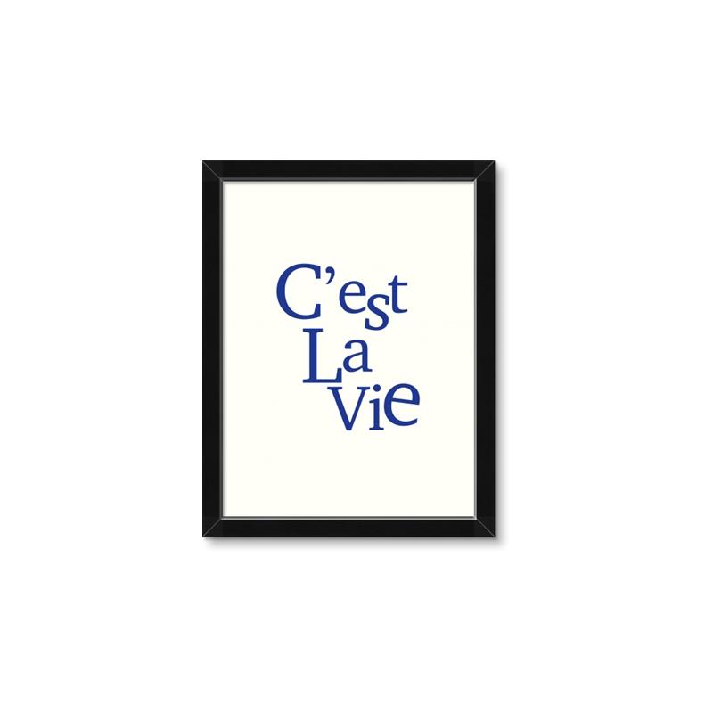 Picture of Cest La Vie in Blue _GroupedProduct_Rectangle_Portrait_Framed_Matted_