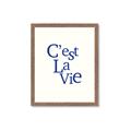Picture of Cest La Vie in Blue _GroupedProduct_Rectangle_Portrait_Framed_Matted_