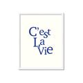 Picture of Cest La Vie in Blue _GroupedProduct_Rectangle_Portrait_Framed_Matted_