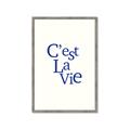 Picture of Cest La Vie in Blue _GroupedProduct_Rectangle_Portrait_Framed_Matted_