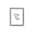 Picture of Cest La Vie in Blue _GroupedProduct_Rectangle_Portrait_Framed_Matted_