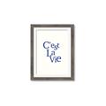 Picture of Cest La Vie in Blue _GroupedProduct_Rectangle_Portrait_Framed_Matted_