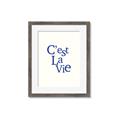 Picture of Cest La Vie in Blue _GroupedProduct_Rectangle_Portrait_Framed_Matted_