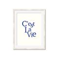 Picture of Cest La Vie in Blue _GroupedProduct_Rectangle_Portrait_Framed_Matted_