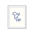 Picture of Cest La Vie in Blue _GroupedProduct_Rectangle_Portrait_Framed_Matted_
