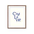 Picture of Cest La Vie in Blue _GroupedProduct_Rectangle_Portrait_Framed_Matted_