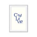 Picture of Cest La Vie in Blue _GroupedProduct_Rectangle_Portrait_Framed_Matted_