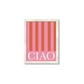 Picture of Ciao Stripes in Pink _GroupedProduct_Rectangle_Portrait_Framed_Matted_
