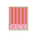 Picture of Ciao Stripes in Pink _GroupedProduct_Rectangle_Portrait_Framed_Matted_
