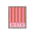 Picture of Ciao Stripes in Pink _GroupedProduct_Rectangle_Portrait_Framed_Matted_