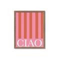 Picture of Ciao Stripes in Pink _GroupedProduct_Rectangle_Portrait_Framed_Matted_