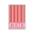 Picture of Ciao Stripes in Pink _GroupedProduct_Rectangle_Portrait_Framed_Matted_