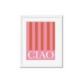 Picture of Ciao Stripes in Pink _GroupedProduct_Rectangle_Portrait_Framed_Matted_