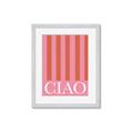 Picture of Ciao Stripes in Pink _GroupedProduct_Rectangle_Portrait_Framed_Matted_