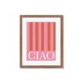Picture of Ciao Stripes in Pink _GroupedProduct_Rectangle_Portrait_Framed_Matted_