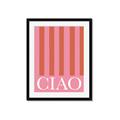 Picture of Ciao Stripes in Pink _GroupedProduct_Rectangle_Portrait_Framed_Matted_