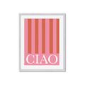 Picture of Ciao Stripes in Pink _GroupedProduct_Rectangle_Portrait_Framed_Matted_