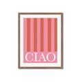 Picture of Ciao Stripes in Pink _GroupedProduct_Rectangle_Portrait_Framed_Matted_