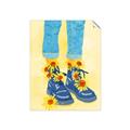 Picture of Sunflower Walk in Blue Shoes _GroupedProduct_Rectangle_Portrait_Unframed_Print_Only_
