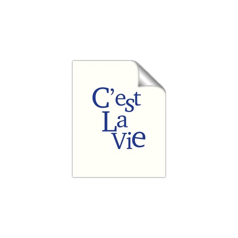 Picture of Cest La Vie in Blue _GroupedProduct_Rectangle_Portrait_Unframed_Print_Only_
