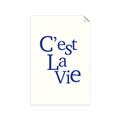 Picture of Cest La Vie in Blue _GroupedProduct_Rectangle_Portrait_Unframed_Print_Only_