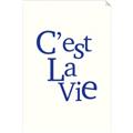 Picture of Cest La Vie in Blue _GroupedProduct_Rectangle_Portrait_Unframed_Print_Only_