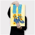 Picture of Sunflower Walk in Blue Shoes _GroupedProduct_Rectangle_Portrait_Canvas_