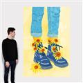 Picture of Sunflower Walk in Blue Shoes _GroupedProduct_Rectangle_Portrait_Canvas_