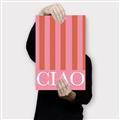 Picture of Ciao Stripes in Pink _GroupedProduct_Rectangle_Portrait_Canvas_