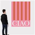 Picture of Ciao Stripes in Pink _GroupedProduct_Rectangle_Portrait_Canvas_
