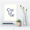 Picture of Cest La Vie in Blue _GroupedProduct_Rectangle_Portrait_Canvas_