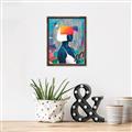 Picture of Luminous Blue Girl _GroupedProduct_Rectangle_Portrait_Canvas_Framed_