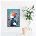 Picture of Luminous Blue Girl _GroupedProduct_Rectangle_Portrait_Canvas_Framed_