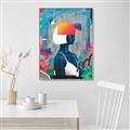 Picture of Luminous Blue Girl _GroupedProduct_Rectangle_Portrait_Canvas_Framed_