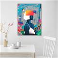 Picture of Luminous Blue Girl _GroupedProduct_Rectangle_Portrait_Canvas_Framed_